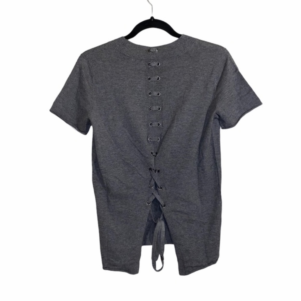 🆕 2/$60 NWT N:Philanthropy | Graves Lace Back Short Sleeve Sweater | Silk Blend - Picture 6 of 16